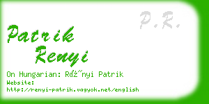 patrik renyi business card